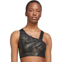 Nike DF SWSH ASYM AOP BRA Дамски спортен сутиен, черно, размер