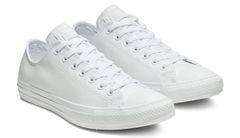 Converse Chuck Taylor All Star Mono Leather White Unisex - Adidași Converse - Alb - 136823C-10.5 - Size: 10.5