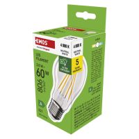 LED žárovka Filament A60 A CLASS / E27 / 3,8 W (60 W) / 806 lm / neutrální bílá