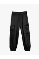 Koton Jogger Parachute Trousers Cargo Pocket Viscose Fabric