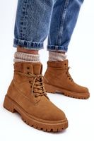 Damskie Ocieplane Trapery Camel Cross Jeans