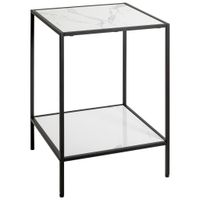 PRÍRUČNÝ STOLÍK, čierna, biela