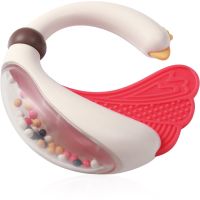 BabyOno Rattle With Teether 3m+ hrkálka s hryzadielkom Swan 1 ks