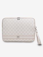 DKNY PU Leather Checkered Pattern and Stripe Notebook 13/14 Pink" Etui ljubičasta