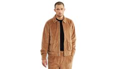 Dedicated Padded Jacket Vallentuna Corduroy Tiger Brown Pánske - Mikiny a mikiny s kapucou Dedicated - Hnedá - 20067-M - Size: M