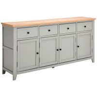 MID.YOU ŠIROKÁ KOMODA, dub, borovica, sivá, prírodná farba, 180/87/43 cm