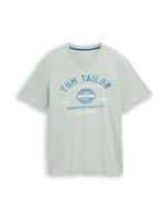 TOM TAILOR Majica  plava / pastelno zelena / bijela