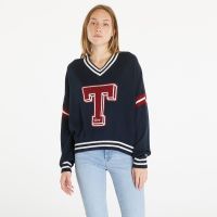 Sweter Tommy Jeans Letterman Sweater Blue S