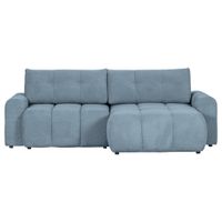 Carryhome ROHOVÁ SEDACIA SÚPRAVA, textil, modrá