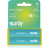 Attitude Sunly Lip Balm Lippenbalsam Nicht parfümiert 2x4.25 g