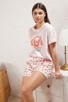 Trendyol Pink Mix Jersey Knitted Pajama Set