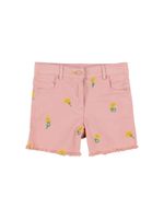 Embroidered Organic Denim Shorts