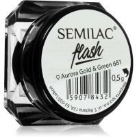 Semilac Flash Glitzer-Puder für Nägel Farbton Aurora Gold & Green 681 0,2 g