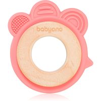 BabyOno Wooden & Silicone Teether grizalo Hen 1 kos