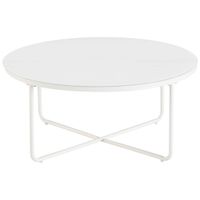 MID.YOU KONFERENČNÝ STOLÍK, biela, kov, sklo, 80/37/80 cm