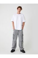 Koton Oversize Pocket Detailed Cotton Cargo Jeans