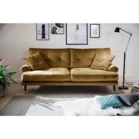 MID.YOU DVOJMIESTNA POHOVKA, textil, horčicovožltá