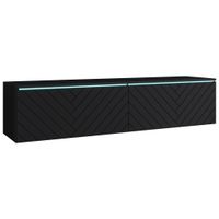 P & B NÍZKÁ KOMODA, černá, 140/30/33 cm