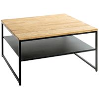 KONFERENČNÝ STOLÍK, čierna, farba duba, drevo, kov, 70/70/40 cm