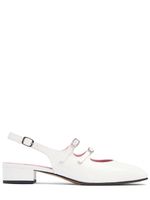 20mm Peche Patent Leather Slingbacks