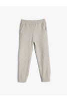 Koton Basic Jogger Sweatpants Textured Elastic Waist Pocket