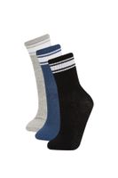 DEFACTO Boy's 3-Piece Cotton Long Socks