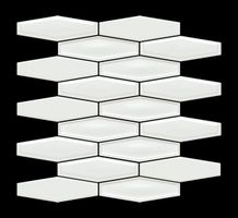 Mozaika Long Hex snow glossy 25,4x28,5 Manufaktura Parczówek