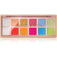 Makeup Revolution The Icon Palette paleta senčil za oči odtenek The Vibrant Icon Brights Palette 12x0.7 g