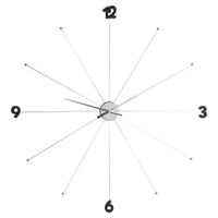 Kare-Design NÁSTENNÉ HODINY čierna, chrómová 100/100/6 cm