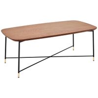 MID.YOU KONFERENČNÝ STOLÍK, čierna, farba duba, zlatá, drevo, kov, kompozitné drevo, 120/45/60 cm