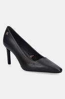 Kožené lodičky Tommy Hilfiger TH LOGO LTH PUMP SLANTED HL