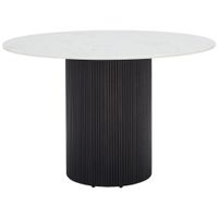 P & B JEDÁLENSKÝ STÔL, akácia, čierna, biela, 120/120/76 cm