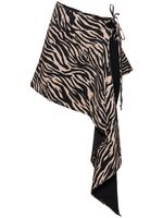 Printed Lycra Asymmetric Skirt