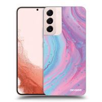 Silikónový prehľadný obal pre Samsung Galaxy S23+ 5G - Pink liquid
