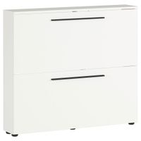 VÝKLOPNÁ SKRINKA NA TOPÁNKY, biela, 100/85/19 cm