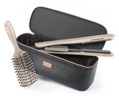 Luxusný set profesionálnej žehličky na vlasy Ultron Enyi 1" s kartáčom Sibel Proflex a puzdrom Ultron Luxury Gift Set - zlatý + darček zadarmo
