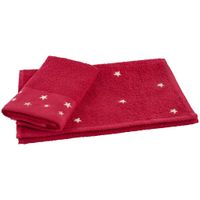 X-Mas RUČNÍK PRO HOSTY, 30/50 cm, červená, barvy zlata