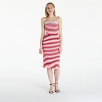 Tommy Jeans Logo Tape Stripe Knee Lenght Tube Dress Red S