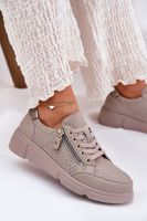 Bőr Sportcipők Sneakers Platformon Cipzárral Vinceza