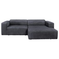 P & B ROHOVÁ SEDAČKA, textil, grafitová