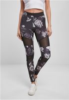 Női Tech Mesh leggings AOP Darkflower