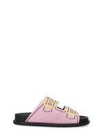 Intarsia Strap Slide Sandals