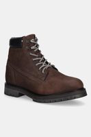 Tommy Hilfiger Kožené vysoké topánky Tommy Hilfiger FLEX TH OUTDOOR W NBK BOOT