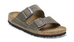 Birkenstock Arizona Oiled Leather Narrow Fit Ženy - Sandály Birkenstock - Zelená - 1027039-11.5 - Size: 11.5
