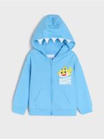 Sinsay - Rozpinana bluza z kapturem Baby Shark - niebieski
