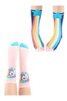 Denokids Rainbow Star Unicorn Girl's 2-Piece Socks Set