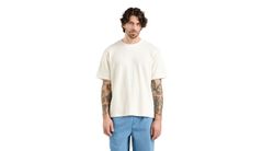 Dedicated T-shirt Danviken Waffle Off-White Pánske - Tričká Dedicated - Bezfarebná - 22765-L - Size: L