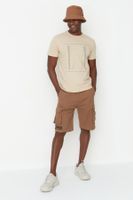 Trendyol Shorts - Brown - Normal Waist