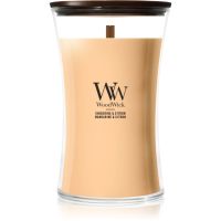 Woodwick Tangerine & Citron ароматна свещ с дървен фитил 610 гр.