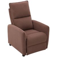 Carryhome TV KRESLO, drevo, kov, plast, textil, hnedá